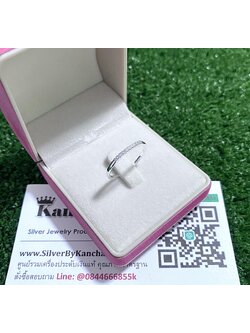 แหวนเงินแท้ ประดับเพชร งานสวยๆ ไซส์ size 49, 50, 51, 52, 53, 54, 55, 56, 57, 58, 59