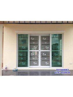 เหล็กดัดพร้อมมุ้งลวด