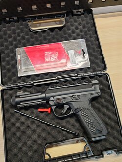 Action Army AAP-01 Assassin พร้อมรางใส่ดอท GBB BB Gun บีบีกัน แบบแก๊ส ปืนอัดลม Airsoft Gun มือสอง