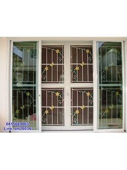 เหล็กดัดพร้อมมุ้งลวด