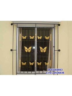 เหล็กดัดพร้อมมุ้งลวด