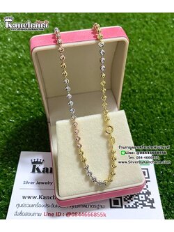 สร้อยคอเงินแท้ 3 กษัตริย์ หนา 3 มิล ยาว 16 - 20 นิ้ว ตะขอสปริงกลม