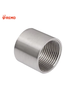 ต่อตรงเกลียวในสแตนเลส (เงา) 1/8"