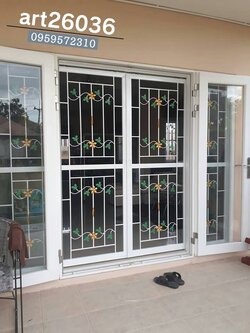 เหล็กดัดพร้อมมุ้งลวด ประตู หน้าต่าง