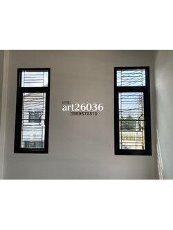 เหล็กดัด สีดำ มุ้งลวด ลายสไตล์โมเดิร์น modern