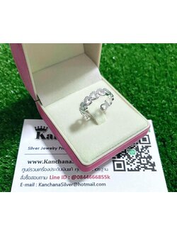 แหวนเงินแท้ ประดับเพชร งานสวยๆ ไซส์ size 49, 50, 51, 52, 53, 54, 55, 56, 57, 58, 59