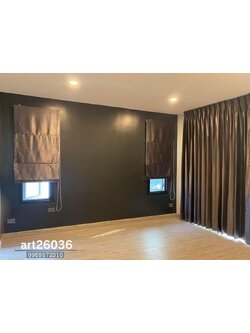 ผ้าม่านจีบและผ้าม่านพับ สีเทาเข้ม