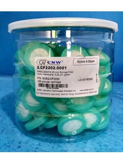 25 mm. 0.22 um Nylon Syringe filter (100/pk) P/N 2.CF2202.0001