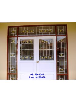 เหล็กดัดพร้อมมุ้งลวด ประตู