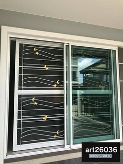 เหล็กดัดพร้อมมุ้งลวด ลายสวยๆ น่ารัก