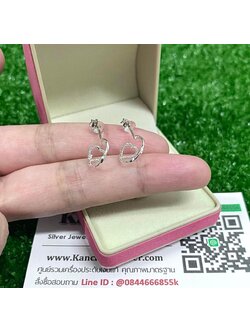ต่างหูเงินแท้ ขนาด 7 มิล