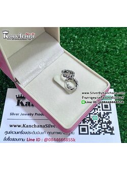 ต่างหูห่วงเงินแท้ งานลงยา ลายเลส หน้ากว้าง 3 มิล ห่วงกว้าง 1. ซม.