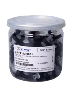 13 mm. 0.22 um PVDF (hydrophobic) Syringe filter (100/pk) P/N 2.CF4102.0001