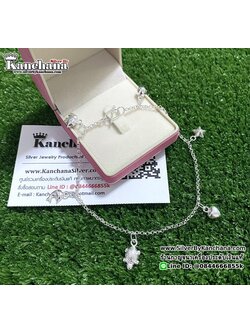 สร้อยข้อเท้าเงินแท้ ลายผ่าหวาย หนา 2.1 มิล ความยาว 9.5 นิ้ว สนใจสอบถามได้จ้า