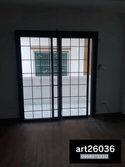 เหล็กดัดสีอบสีดำ สไตล์โมเดิร์น