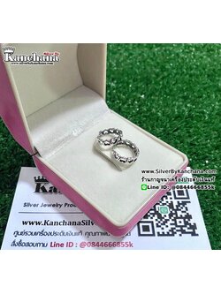 ต่างหูห่วงเงินแท้ งานลงยา ลายหัวใจ หน้ากว้าง 3 มิล ห่วงกว้าง 1.2 ซม.