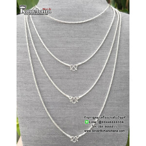 สร้อยคอเงินแท้ ลายโซ่ไม้ขีด