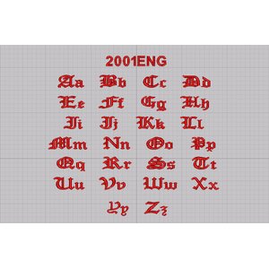 อักษรปัก ภาษาอังกฤษ