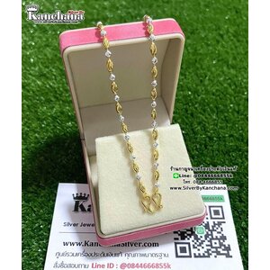 สร้อยคอเงินแท้ 2 กษัตริย์ หนา 2.7 มิล ยาว 16 - 24 นิ้ว