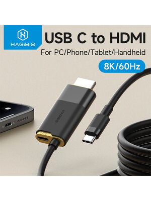 Hagibis SWC10 USB C to HDMI 8K 60Hz, Type-C to HDMI Cable Thunderbolt 3 MacBook Pro Macmini Macbook
