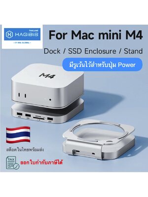 [ออกใบกำกับภาษีได้]พร้อมส่งจาก กทม Hagibis Mac mini M4 Hub with Enclosure