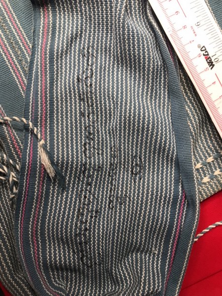 ย่ามสะพายใส่ของ มีรอยจารของหลวงปู่ครูบาชัยยะวงศา