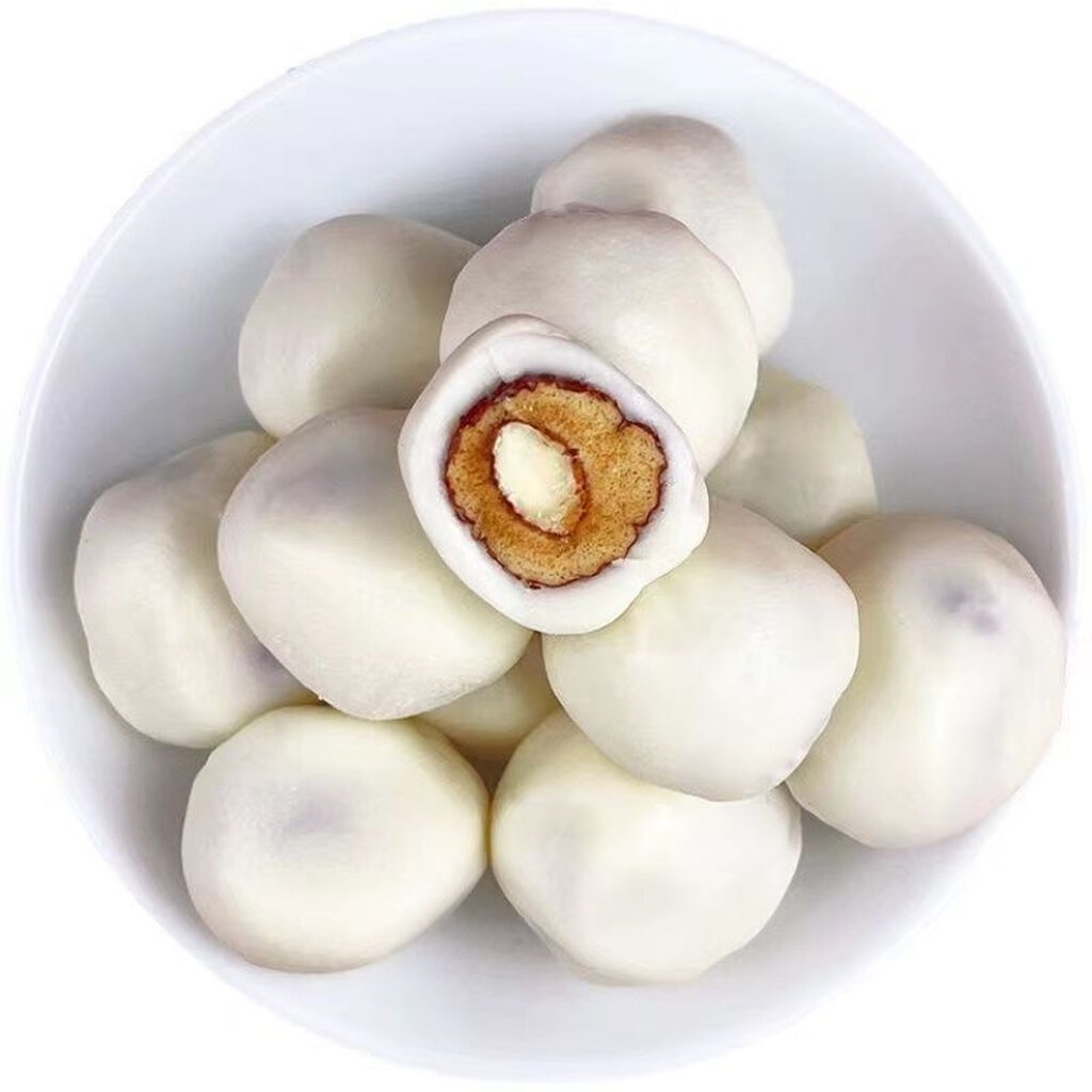 พุทราชีส พุทราหิมะ พุทรานม นูกัต ตังเม เคี้ยวหนึบ สอดไส้อัลมอนด์ (1ถุง200g)Cheese Jujubes Milk Jujubes