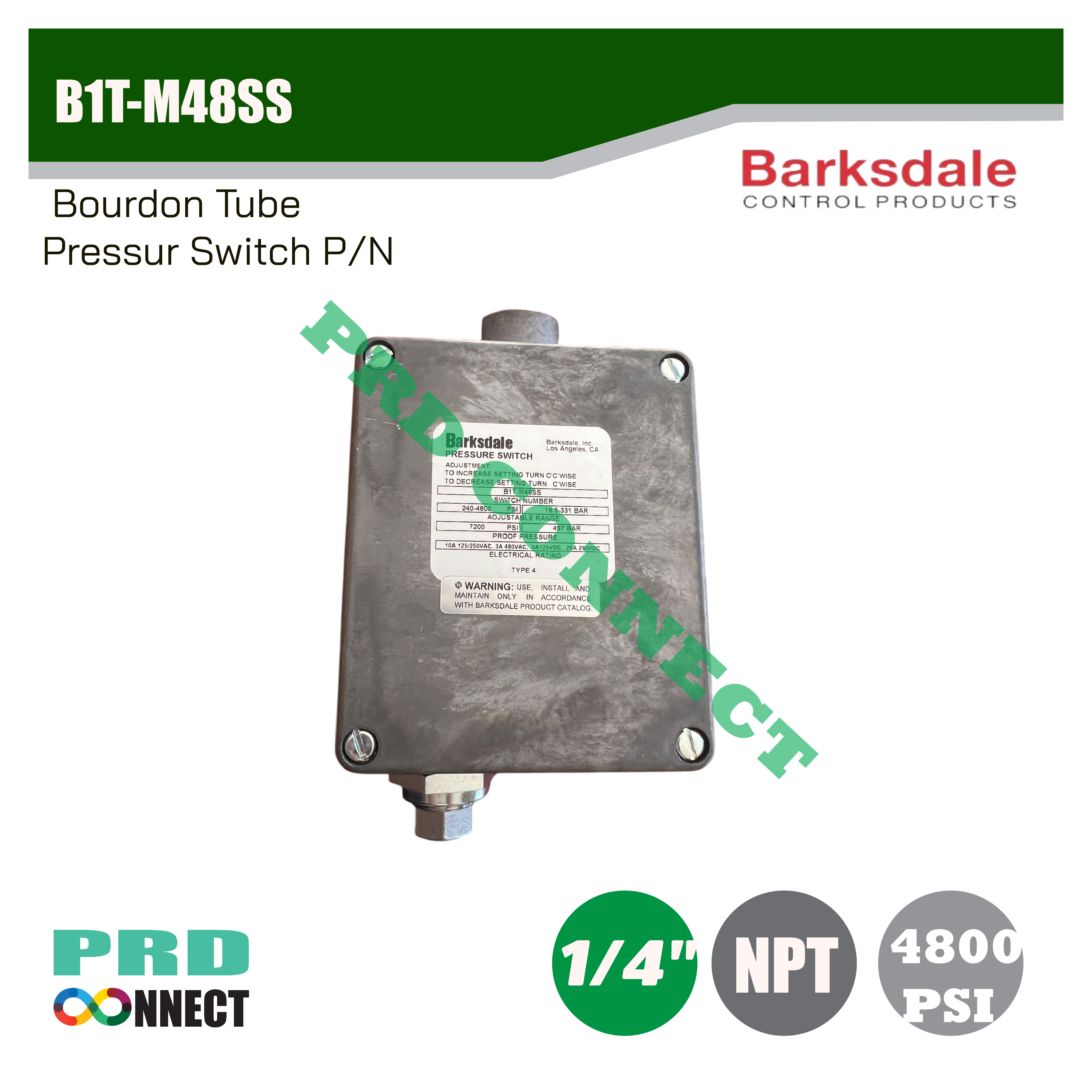 B1T-M48SS Barksdale Pressure Switch (เพรสเชอร์สวิทซ์)