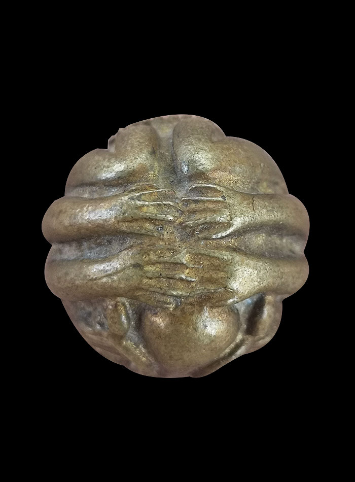 ลูกอมราหูมหาอุตม์ รุ่นแรก ครูบาผัด วัดศรีดอนมูล ปี 2535 เนื้อโลหะผสม