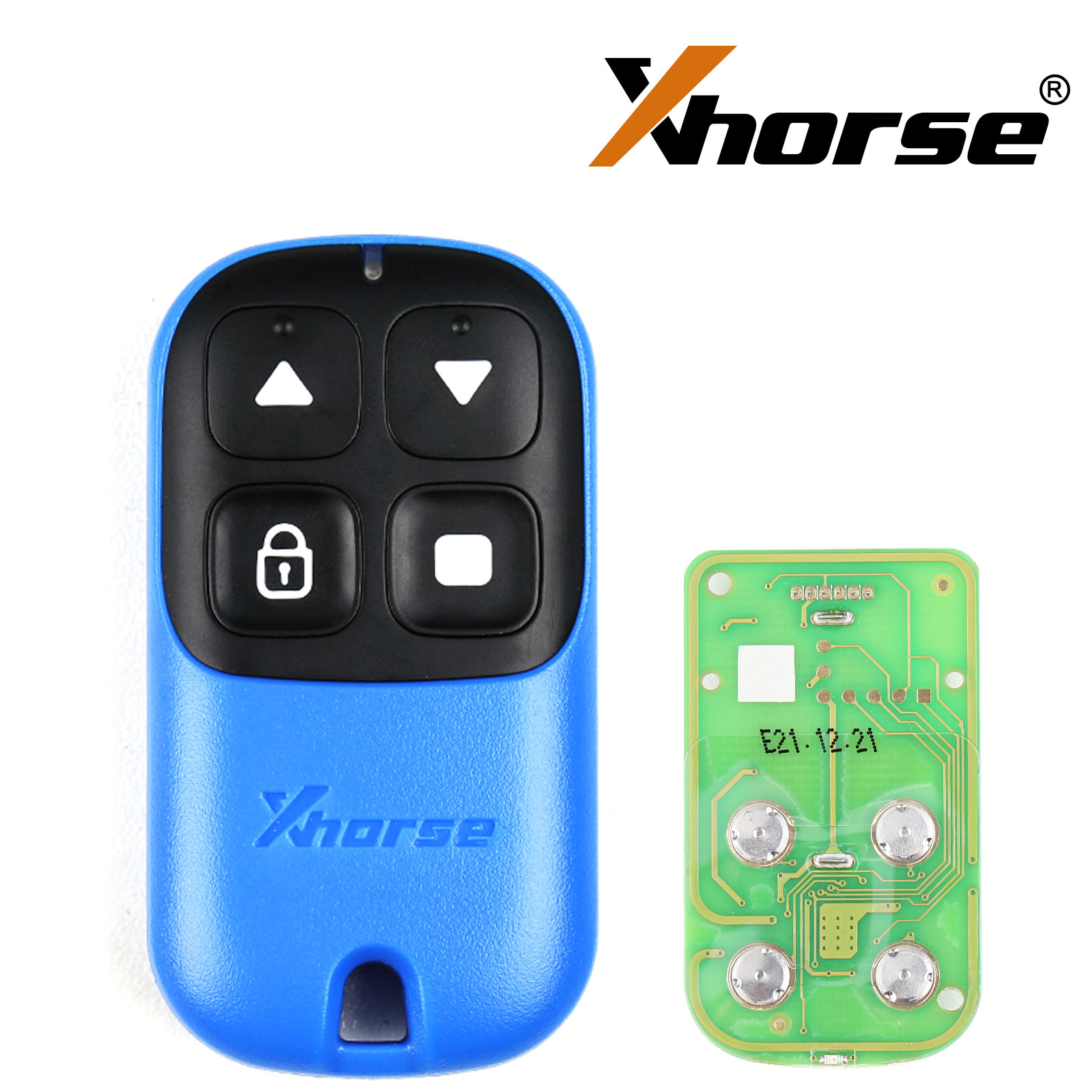 Xhorse VVDI รีโมต ประตูโรงรถสีน้ำเงิน 4 ปุ่ม XKXH04EN
