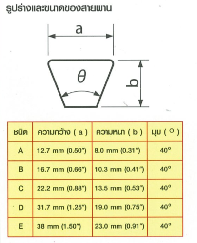สายพาน Bando B151-B160