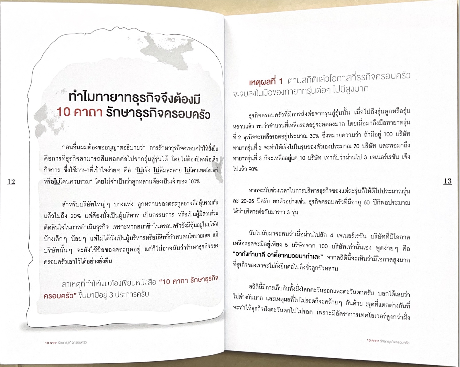 10 คาถารักษาธุรกิจครอบครัว โดย ปิยะ ซอโสตถิกุล ธนาคารกรุงเทพ.