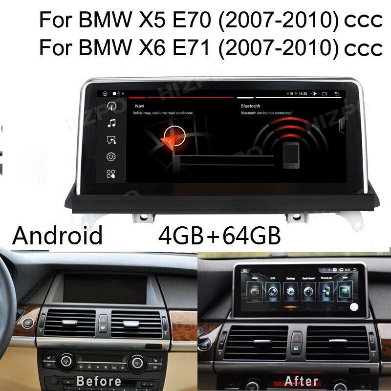 จอแอนดรอย BMW X5 X6 E70 E71 2007-2010 ตรงรุ่น BRAND HDM Ram 4G Rom 64G