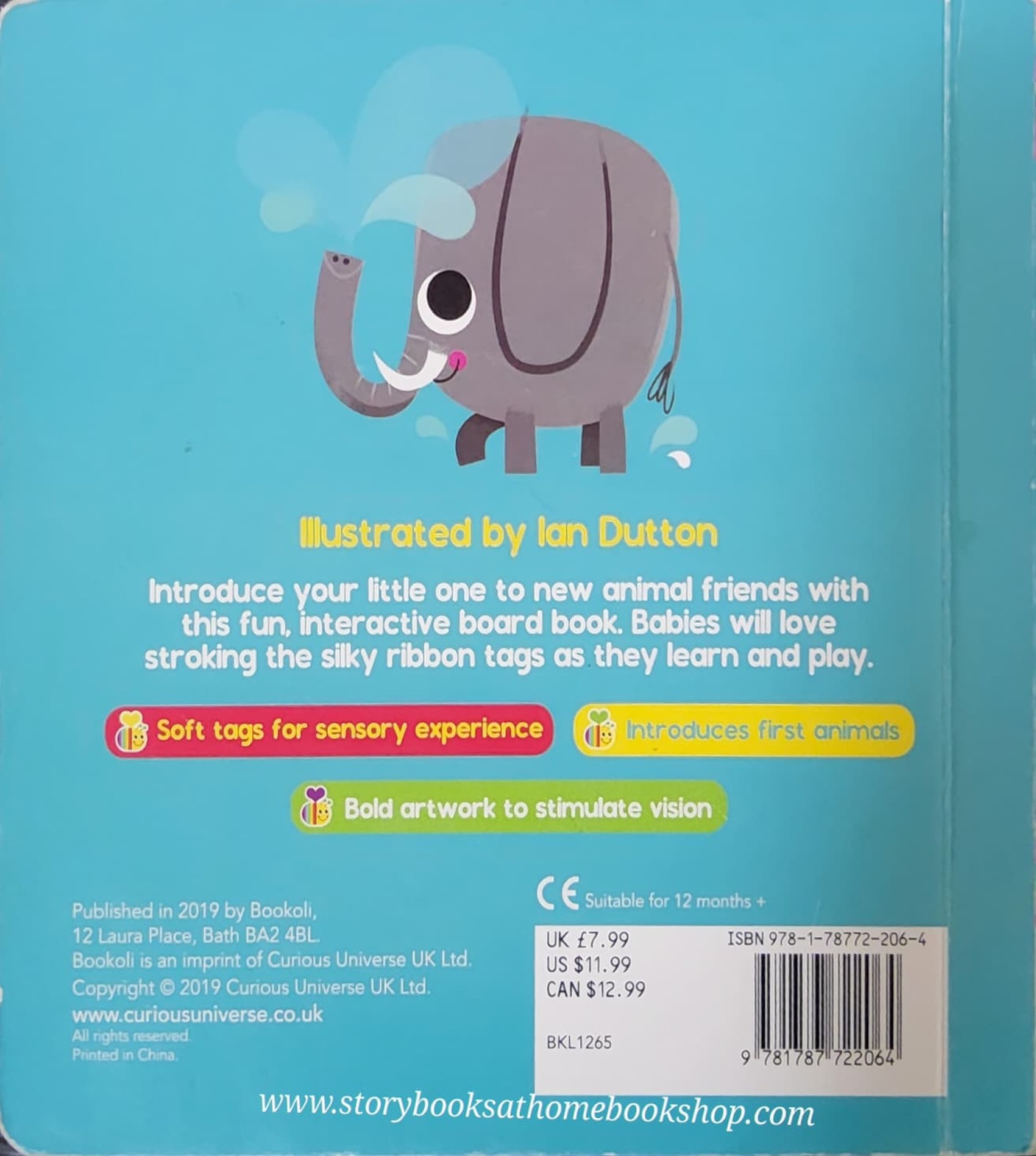 BOARD BOOK** ð
ð
ANIMALS PLAY BOOK WITH SOFT RIBBONS