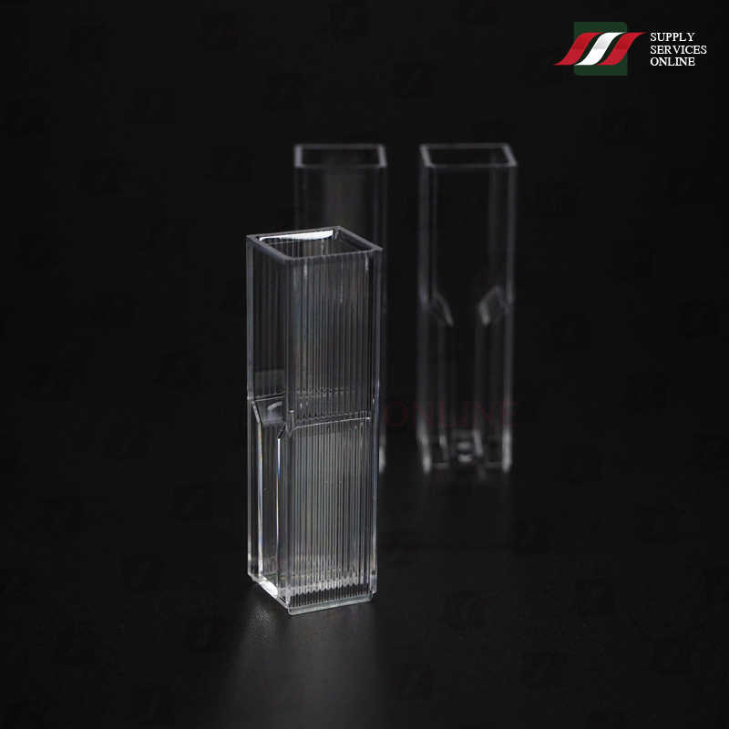 Semi Micro Cuvette 1.5ml. คิวเวต เนื้อ PS ขนาด 1.5มล.100 ชิ้น / 1 กล่อง!!!สินค้ามีจำนวนจำกัด 10 ชุดสุดท้าย!!!