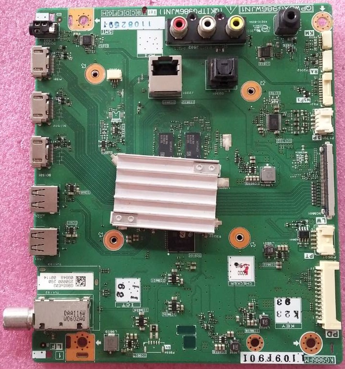 เมนบอร์ดทีวี ชาร์ป SHARP อะไหล่แท้/ของถอดจากเครื่องพร้อมใช้งาน ใช้กับรุ่น 4T-C60BK1X พาร์ทติดบอร์ดQPWBXG986WJN1