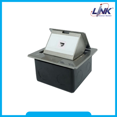CAT 6 NEW POP-UP STAINLESS 1 PORT OUTLET w/DAMPING เต้ารับฝังพื้นมีDamping