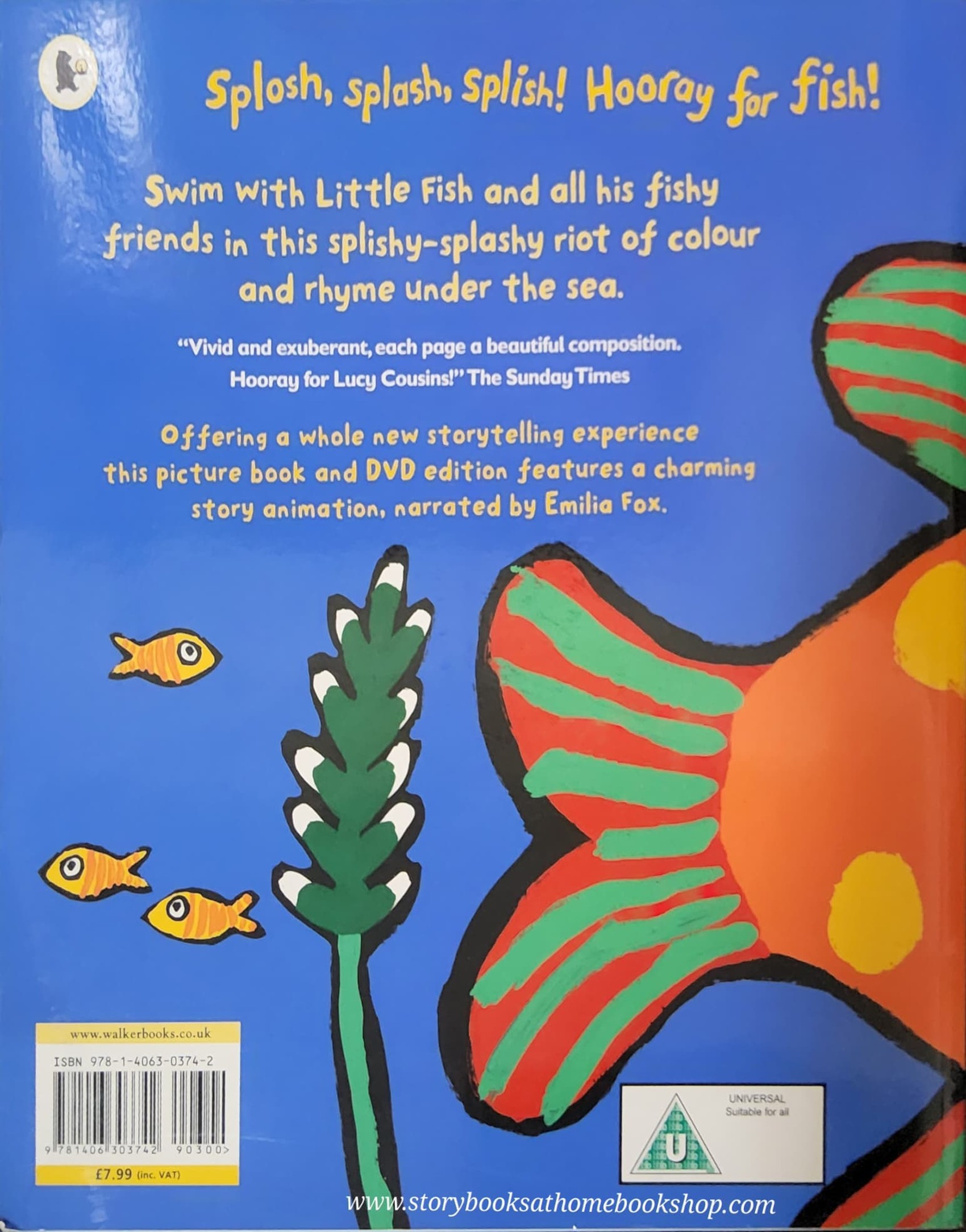 หนังสือนิทานปกอ่อน** ♥️HOORAY FOR FISH! BY LUCY COUSINS WITH DVD