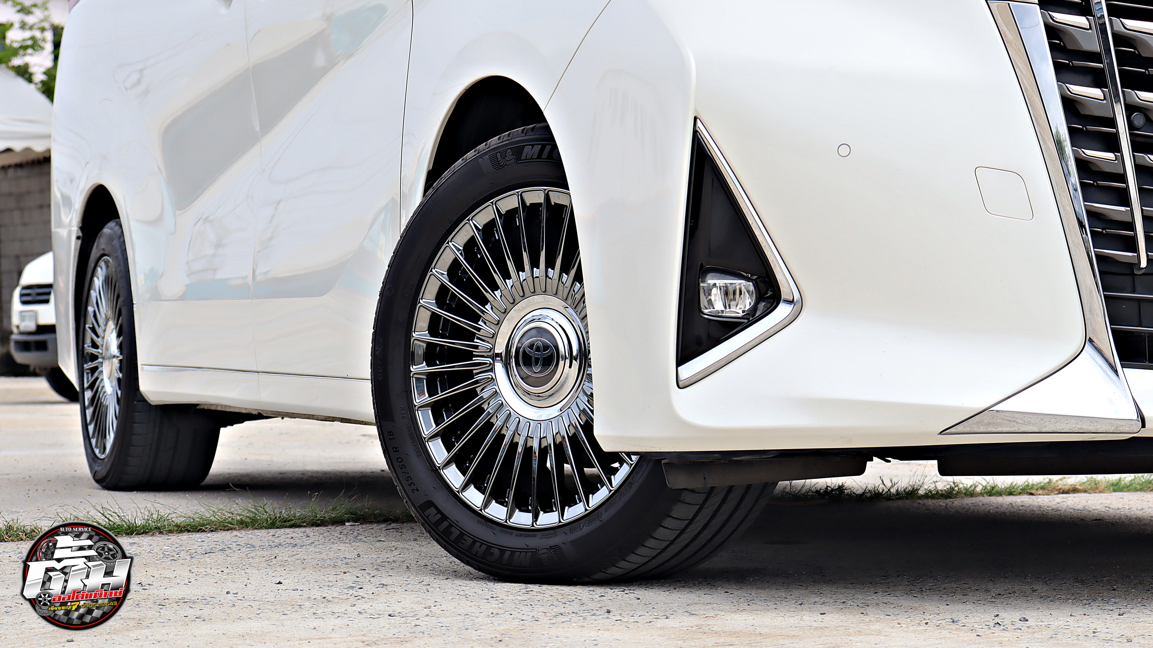 TOYOYA ALPHARD เปลี่ยนล้อยาง 0243 ขอบ18นิ้ว