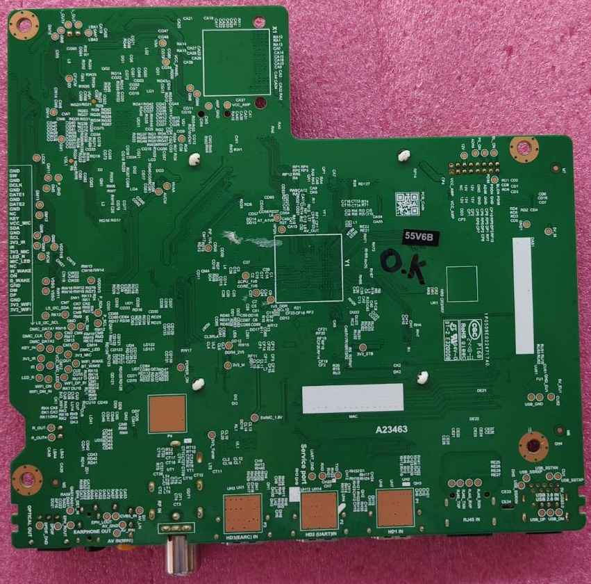 เมนบอร์ดทีวี ทีซีแอล TCL ของแท้มือสองถอดจากเครื่อง ไช้กับรุ่น 55V6B 55P655 พาร์ทTD.RT2851AT.777(T)
