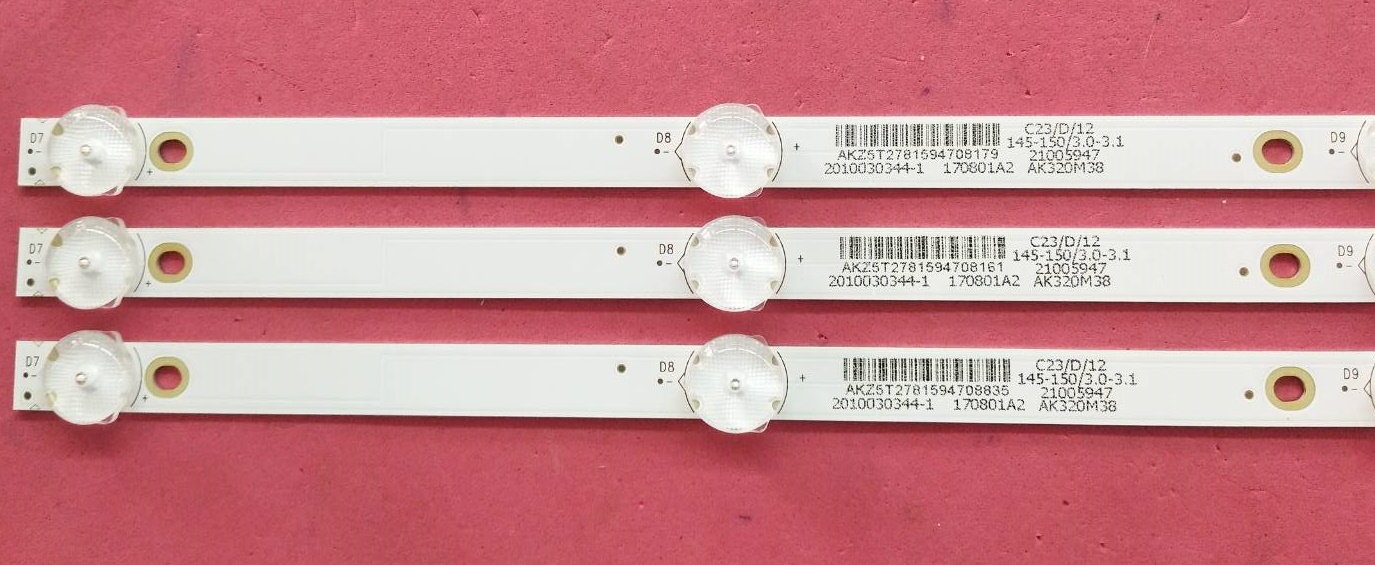 หลอดแบล็คไลท์ PRISMAPRO (พิสม่าโปร) ของแท้ถอดจากเครื่อง รุ่น32J3 (หลอด 6 ดวง X 3)