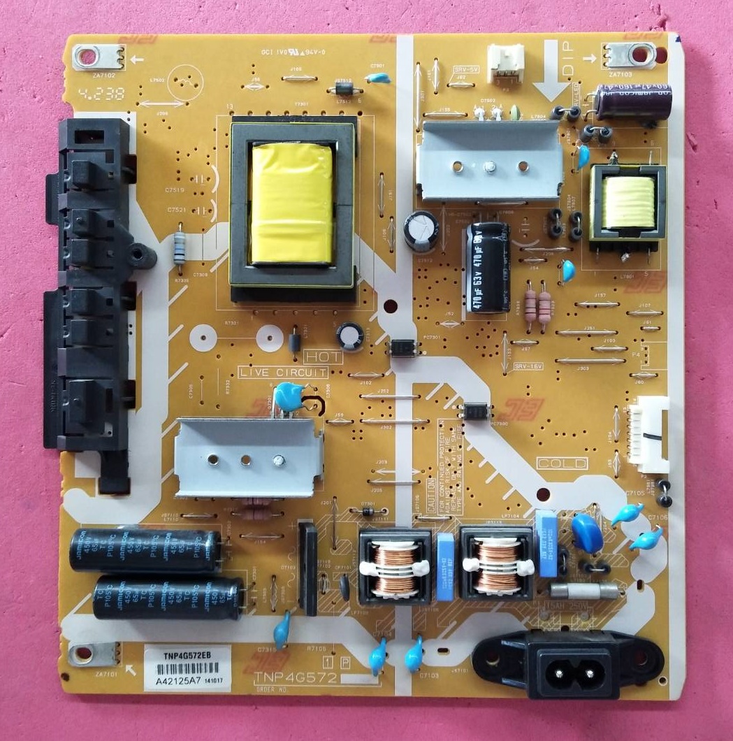 เพาเวอร์ซัพพลายทีวีพานาโซนิค/ภาคจ่ายไฟทีวีพานาโซนิค (Power Supply TV Panasonic) อะไหล่แท้/มือสองพร้อมใช้งาน ใช้กับรุ่นTH-32A410T :TH-32C400T :TH-32C500T :TH-32DS500T :TH-32D410T :TH-32D400T พาร์ทบอร์ด TNP4G572