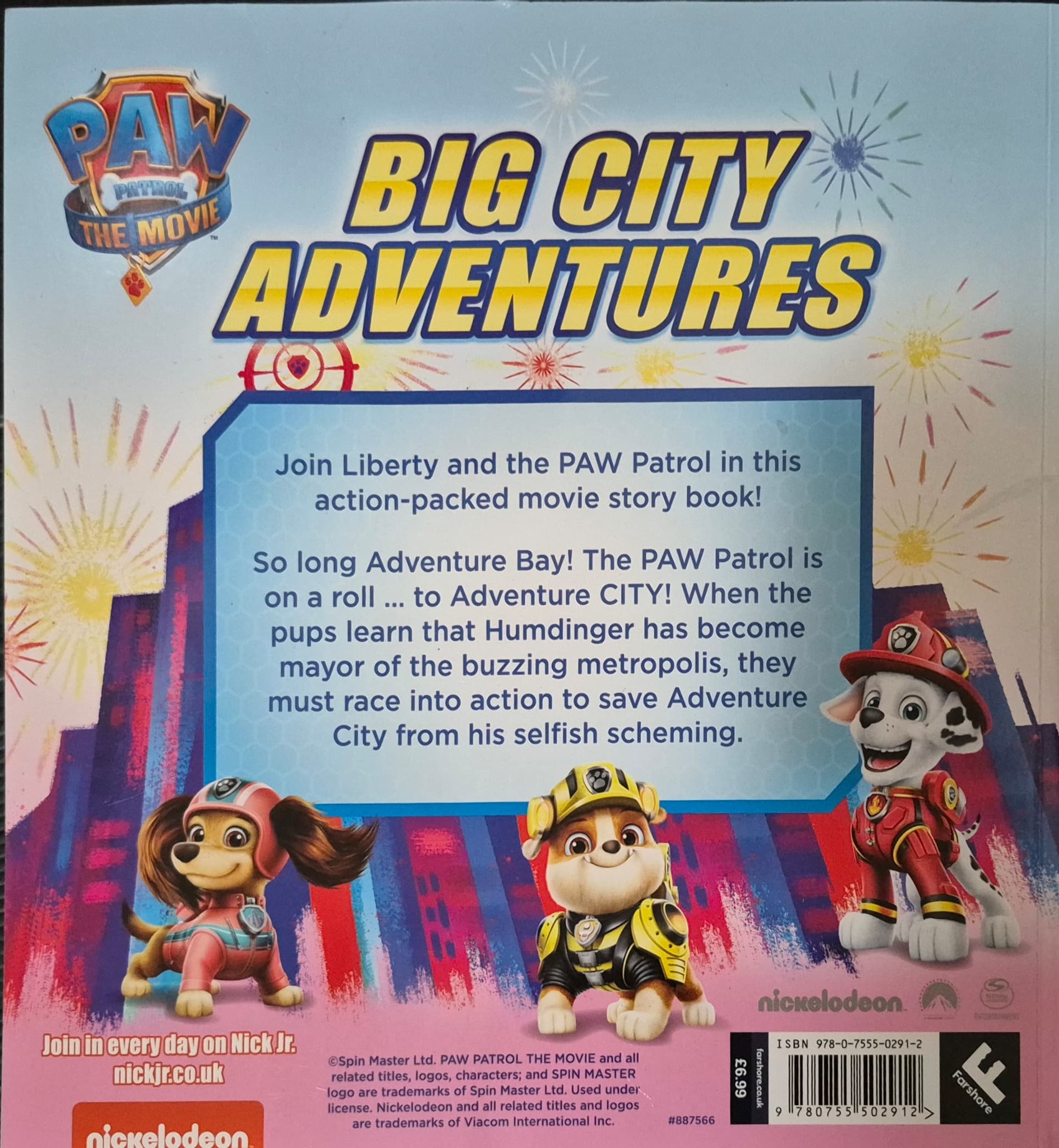 หนังสือนิทานปกอ่อน** 🍅🍓PAW PATROL THE MOVIE: BIG CITY ADVENTURED
