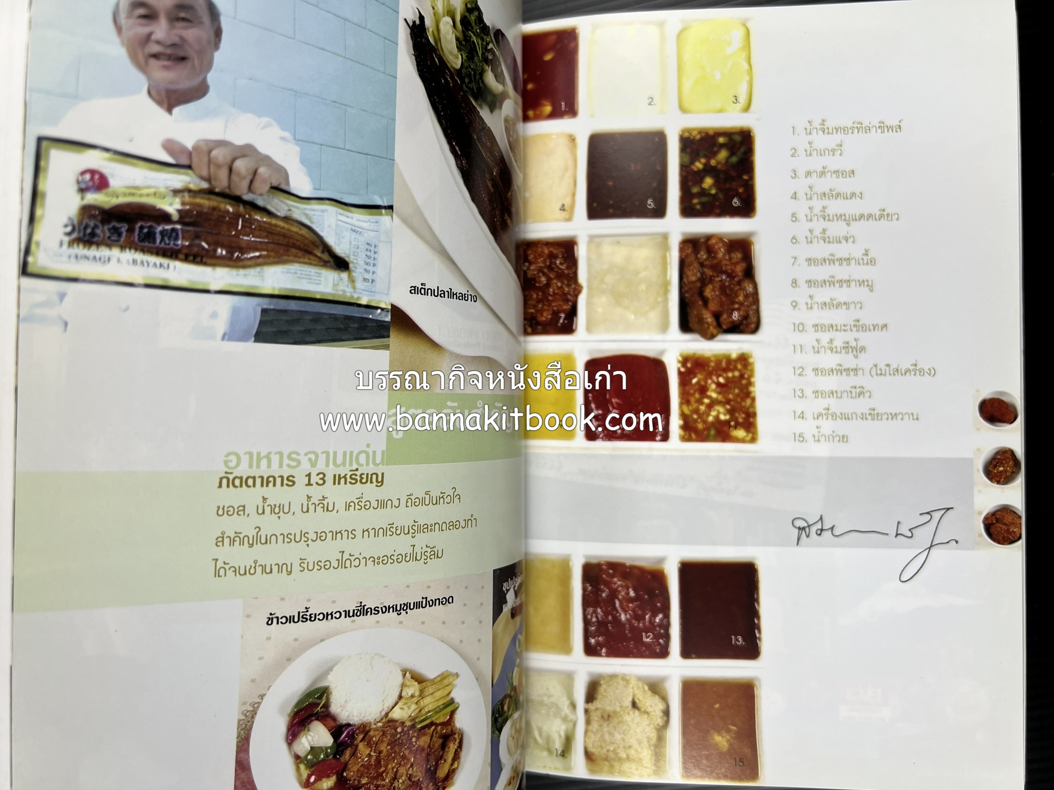 118 เมนูเด็ด ภัตตาคาร 13 เหรียญ (สูตรและวิธีทำอาหารตำหรับ 13 เหรียญ) โดย : สมชาย นิติวนะกุล ผู้ก่อตั้งและเจ้าของภัตตาคาร 13 เหรียญ.