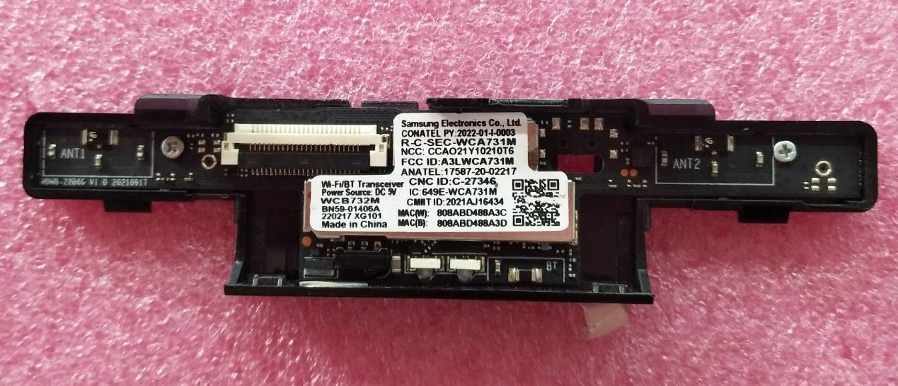ตัวรับสัญญาณ Wifi ทีวีซัมซุง (SAMSUNG Wi-Fi Module) อะไหล่แท้/ของถอดพาร์ท BN59-01406A รุ่น UA55BU8100Kและรุ่นอื่นที่พาร์ทเหมือนกัน