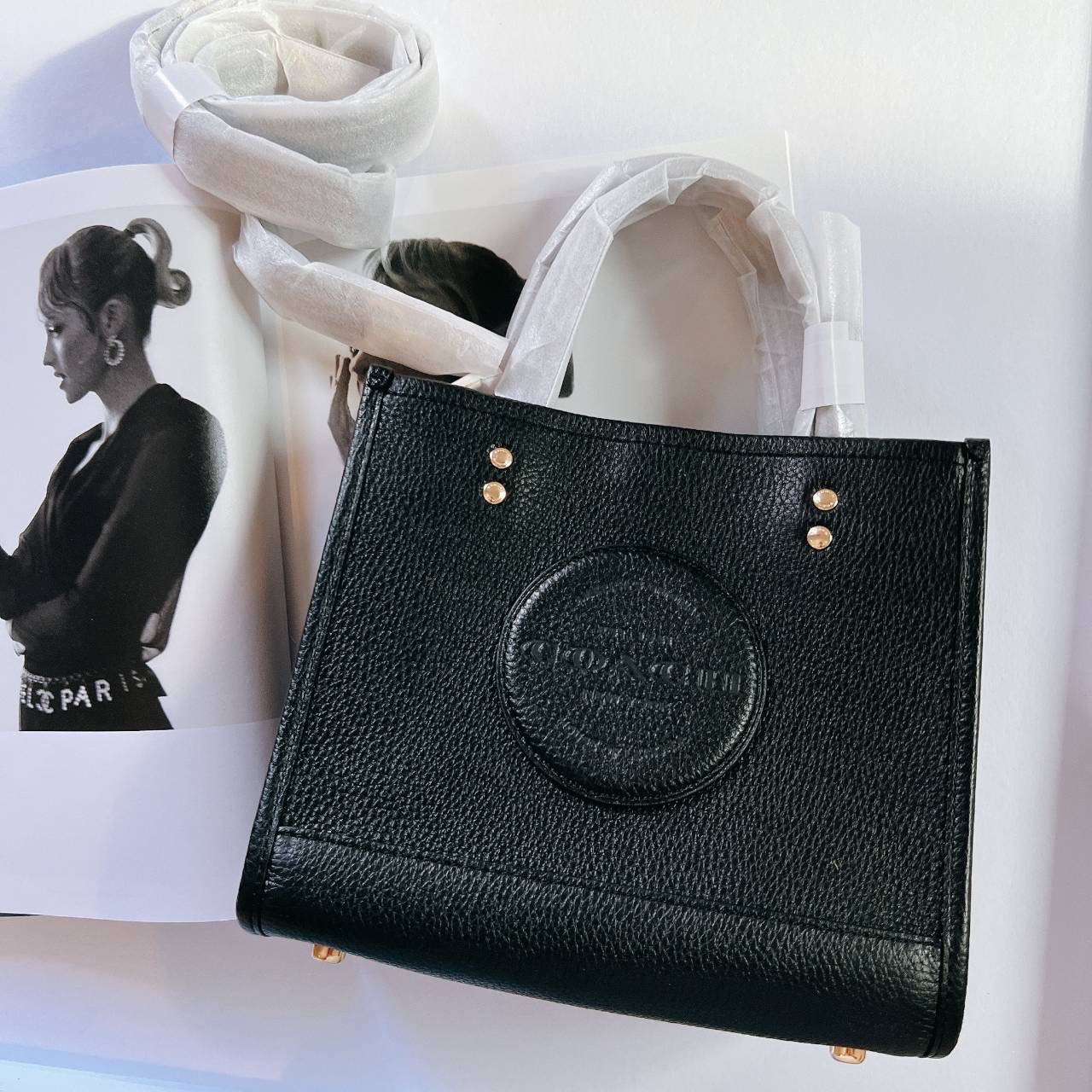 New Coach DEMPSEY TOTE 22 WITH COACH PATCH