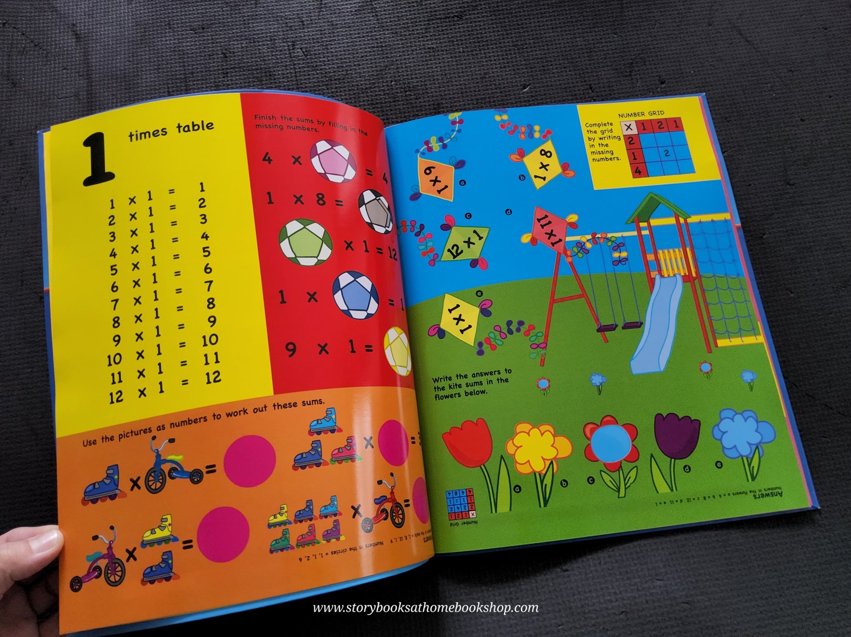 KNOWLEDGE BOOK** ♥️♥️TIMES TABLES WITH GIANT WALLCHART AND STICKERS