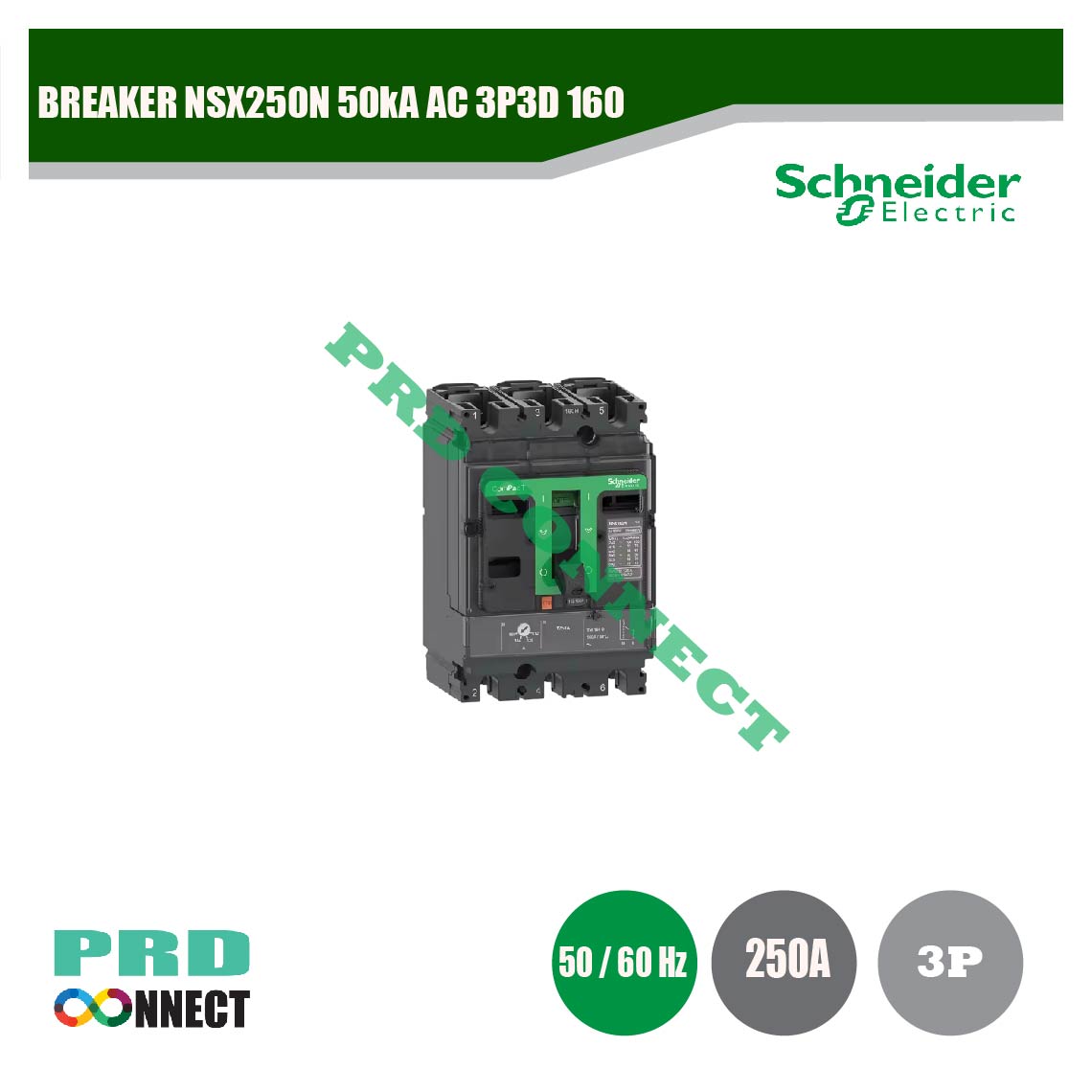 BREAKER NSX250N 50kA AC 3P3D 160