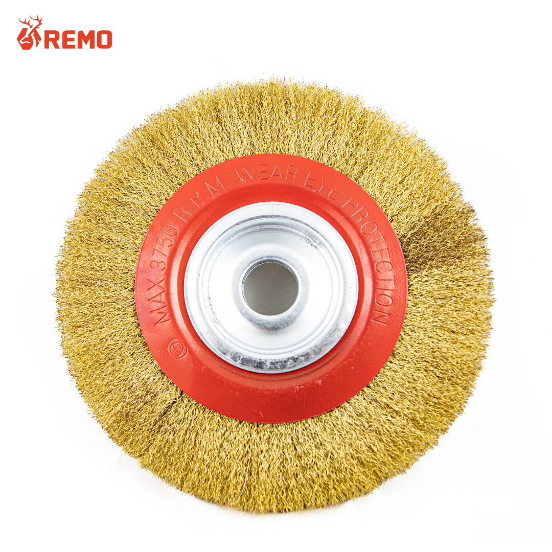 แปรงลวดกลมทองเหลือง REMO 10"