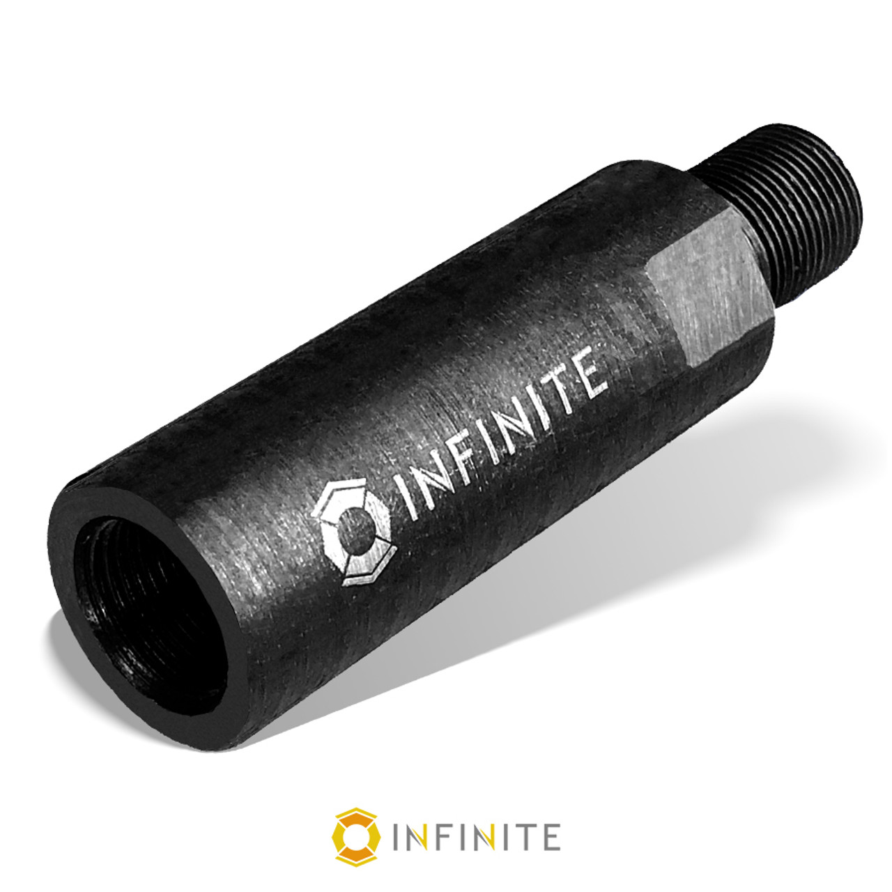 INFINITE PRODUCT SOLUTIONS - [1/2-28] Barrel Extension (Black Steel) - 2" - Fits .223 / 5.56 /.22/9mm